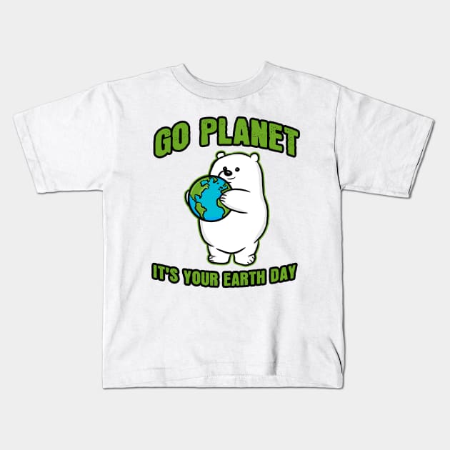 Go Planet It's Your Birthday Kids T-Shirt by RoserinArt